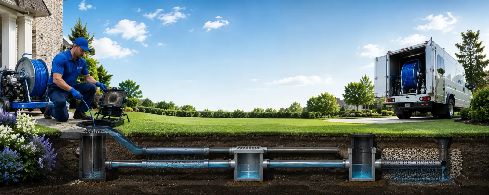 Outdoor drain cleaning information for Low Moor, IA